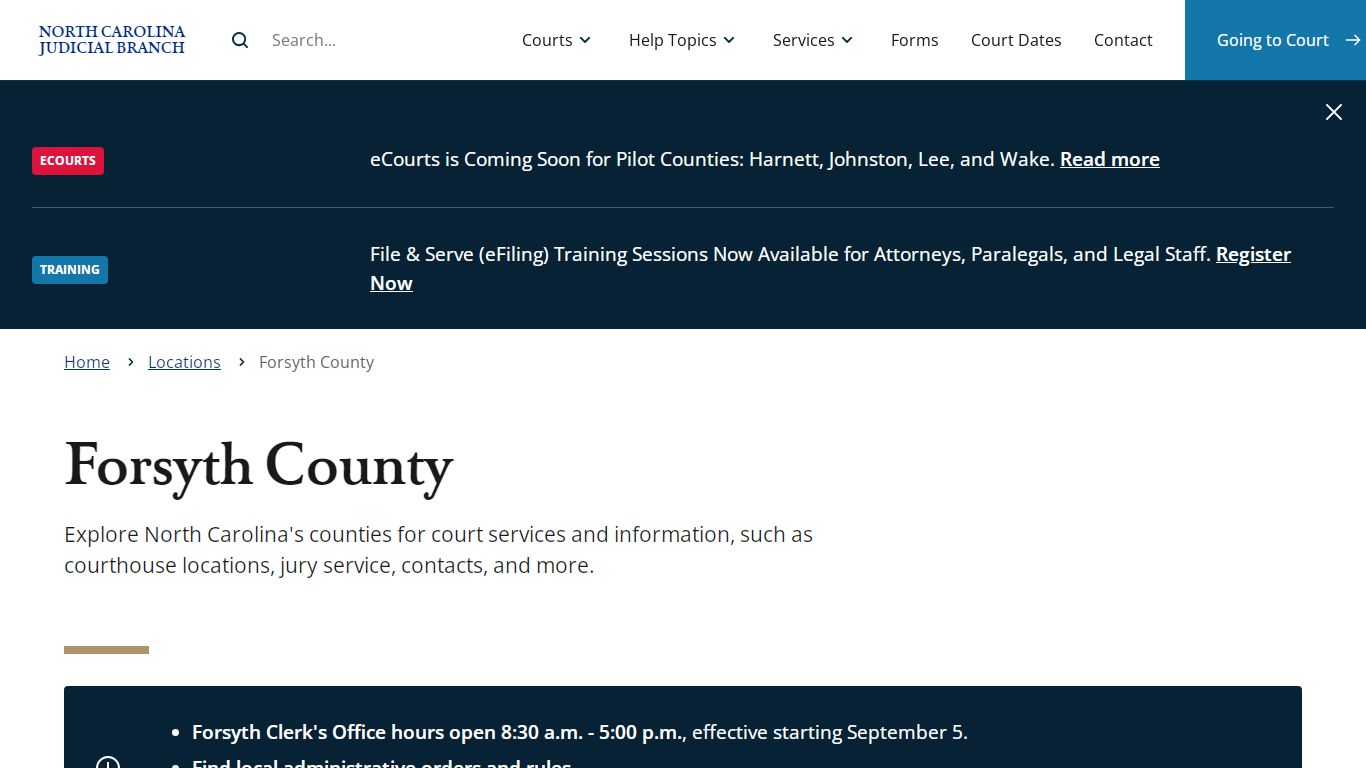 Forsyth County | North Carolina Judicial Branch - NCcourts